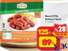 BANVİT PİLİÇ KOKTEYL SOSİS 1000 G